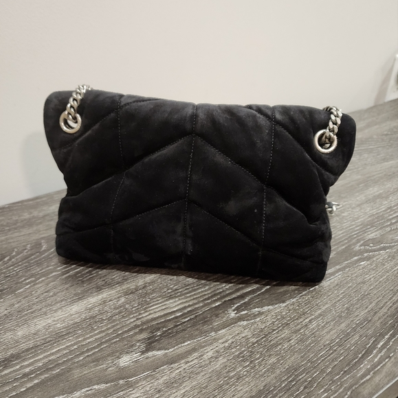 Saint Laurent Lou Lou Small Suede Puffer Bag - Picture 12 of 12